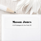 プレーンエレガントプロフェッショナルはっきりした文字 ラベル (インサイチュ)