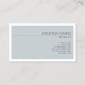 プレーンエレガントプロフェッショナルシンプルシックデザイン 名刺 (裏面)