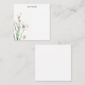 プレーンエレガントプロフェッショナル書道フローラ ノートカード (正面/裏面)