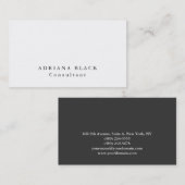 プレーンエレガントホワイトグレープロフェッショナルモダン 名刺 (正面/裏面)