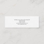 プレーンエレガントホワクラシカルイトミニマルデザイン スキニー名刺 (裏面)