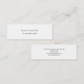 プレーンエレガントホワクラシカルイトミニマルデザイン スキニー名刺 (正面/裏面)