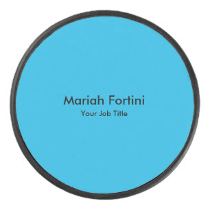 プレーンエレガントミニマモダンリストあなたの名前ブルー アイスホッケーパック