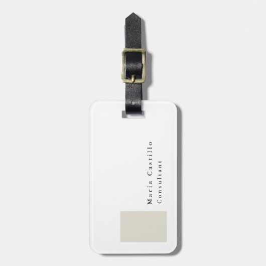 プレーンエレガントミニマモダンリストデザイン ラゲッジタグ (正面縦)