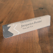 プレーンエレガントミニマモダンリスト デスクネームプレート (側面)