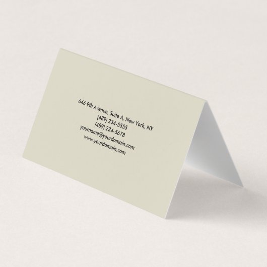 プレーンエレガントミニマモダンリスト 名刺 (裏面)