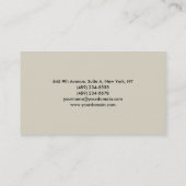 プレーンエレガントミニマモダンリスト 名刺 (裏面)