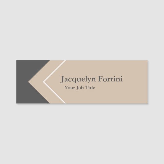 プレーンエレガントミニマモダンリスト 名札 (正面)