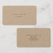 プレーンエレガントミニマルモダン主義プレミアムクラフト 名刺 (正面/裏面)