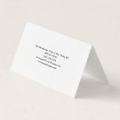 プレーンエレガントミニマルモダン主義プレミアムリネン 名刺 (裏面)