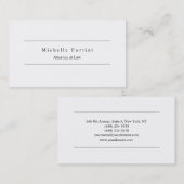 プレーンエレガントミニマルモダン弁護士 名刺 (正面/裏面)