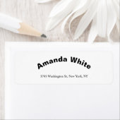 プレーンエレガントミニマルモダン白黒 ラベル (インサイチュ)