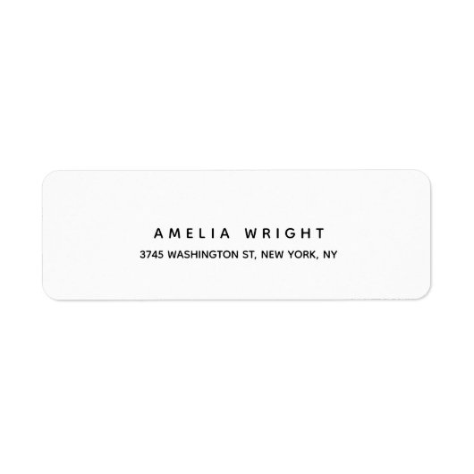 プレーンエレガントモダントレンディー白黒 ラベル (正面)