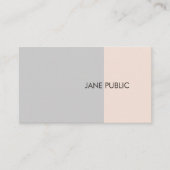 プレーンエレガントモダンプロフェッショナルグレーとベージュ 名刺 (正面)