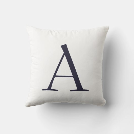 プレーンエレガントモノグラモダンムイニシャル クッション (裏面)