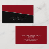 プレーンエレガントレッドブラックプロフェッショナルモダン 名刺