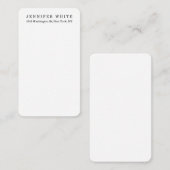 プレーンエレガント白黒クラシカルミニマル ノートカード (正面/裏面)