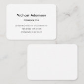 プレーンエレガント白黒シンプルミニマリスト 名刺 (正面/裏面)