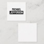 プレーンエレガント白黒パーソナライズされたカスタム エンクロージャーカード (正面/裏面)