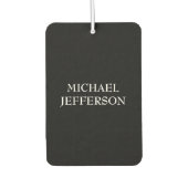 プレーンエレガント白黒パーソナライズされたカスタム カーエアーフレッシュナー (正面)