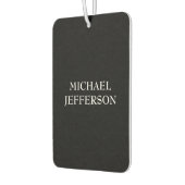 プレーンエレガント白黒パーソナライズされたカスタム カーエアーフレッシュナー (左)