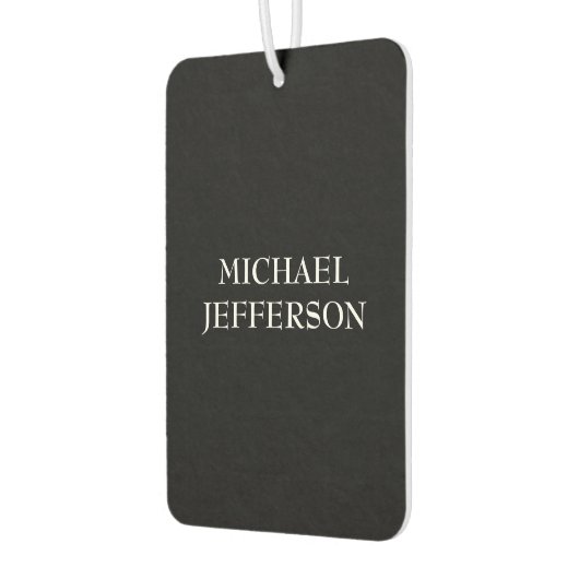 プレーンエレガント白黒パーソナライズされたカスタム カーエアーフレッシュナー (左)