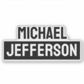 プレーンエレガント白黒パーソナライズされたカスタム シール (正面)