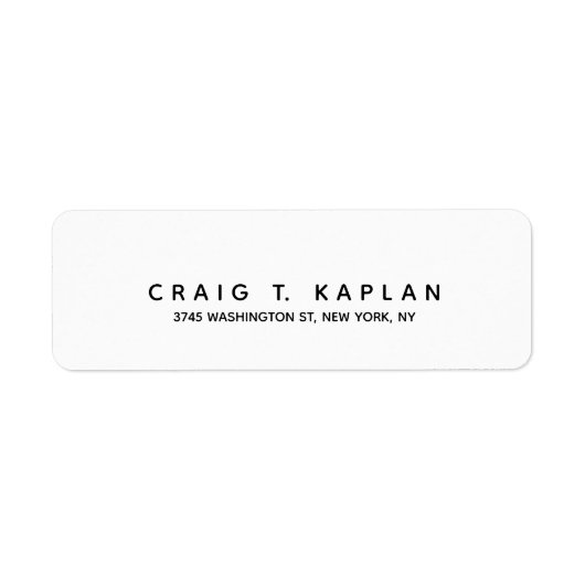 プレーンエレガント白黒モダンミニマル ラベル (正面)