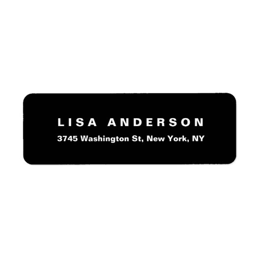 プレーンエレガント白黒読み取り可能クリエイティブモダン ラベル (正面)
