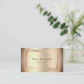 プレーンエレガント金ゴールドデザインフレモダンームコンサルタント 名刺 (スタンド正面)