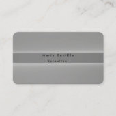 プレーンエレガント・グレーのミニマルモダンリスト 名刺 (正面)