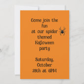 プレーンオールドスパイダー 招待状 (裏面)