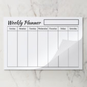 プレーンカスタムプランナー週間紙パッド ペーパーパッド (折り畳み)