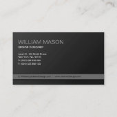 プレーンカッコいいブラックとグレーのモダン名刺 名刺 (裏面)