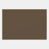 プレーンカフェノワール深いコーヒーブラウンシェード3トーン ラッピングペーパーシート (正面)