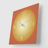 プレーンカラフルビッグ顔>キッチンクロック スクエア壁時計 (傾斜)