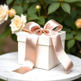 プレーンカラーエレガントスキンベージュD2AFA1 サテンリボン