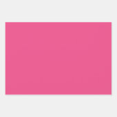 プレーンカラーフランスのバラホットピンク ラッピングペーパーシート (正面)