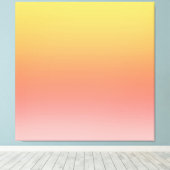 プレーンカラー – 黄色から霧のピンクグラデーション色 キャンバスプリント (インサイチュ (ウッドフロア))