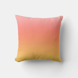 プレーンカラー – 黄色から霧のピンクグラデーション色 クッション
