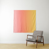 プレーンカラー – 黄色から霧のピンクグラデーション色 タペストリー (インサイチュ(横))