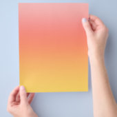プレーンカラー – 黄色から霧のピンクグラデーション色 チラシ (手)
