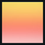 プレーンカラー – 黄色から霧のピンクグラデーション色 フォトプリント          <br><div class="desc">黄カラフル、オレンジ、赤、ピンクのグラデーション背景。</div>