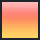 プレーンカラー – 黄色から霧のピンクグラデーション色 ポスター<br><div class="desc">黄カラフル色、オレンジ、赤、ピンクのグラデーション</div>