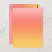 プレーンカラー – 黄色から霧のピンクグラデーション色 ポストカード (正面/裏面)