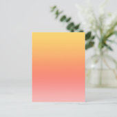 プレーンカラー – 黄色から霧のピンクグラデーション色 ポストカード (スタンド正面)