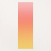 プレーンカラー – 黄色から霧のピンクグラデーション色 ヨガマット (正面)