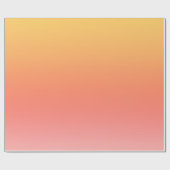 プレーンカラー – 黄色から霧のピンクグラデーション色 ラッピングペーパー (フラット)