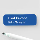 プレーンクラシカルエレガントプロフェッショナル深いブルー 名札 (インサイチュ)