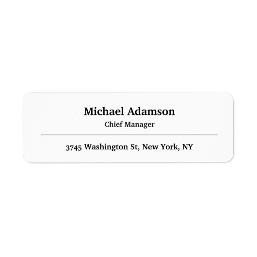 プレーンクラシカルエレガントミニマシンプルリスト ラベル (正面)